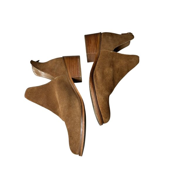 Steve Madden Raisie Ankle Booties Leather Brown Tan Suede Boots Women's 7.5 M - Picture 2 of 14